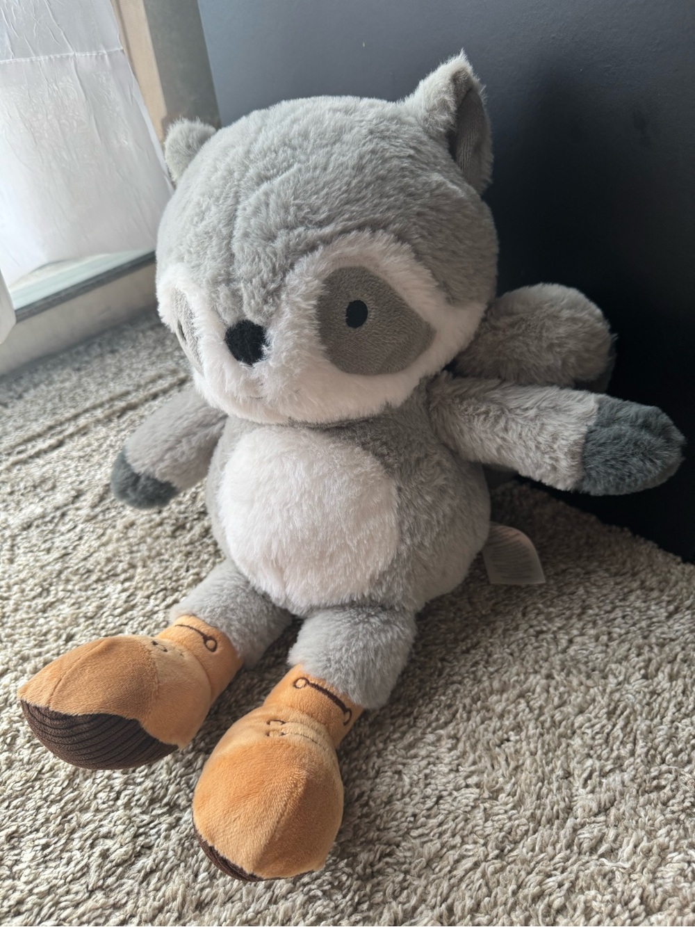 Lambs & Ivy Gray Raccoon Plush Stuffed Animal Woodland Nursery Toy 14”